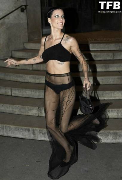 Halsey Looks Hot in a See-Through Dress at the Tiffany & Co Is Hosting Beyonce Party on fanspics.com