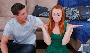 Sexy red head with a hot ass fucks her friend's brother on fanspics.com