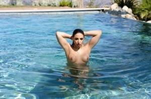 Lesbo girls with big butts Karlee Grey & Abella Danger toy twats after a swim on fanspics.com