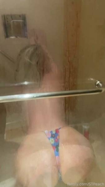 STPeach Topless Shower Ass Tease Fansly Video  on fanspics.com