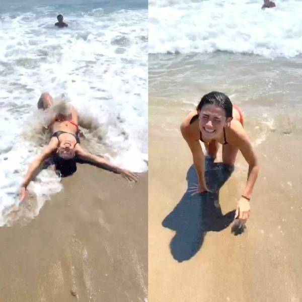Charli D’Amelio Bikini Beach Fun Video  - Usa on fanspics.com