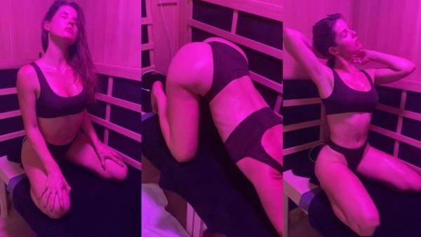 Amanda Cerny Bikini Sauna Stretching OnlyFans Video  on fanspics.com