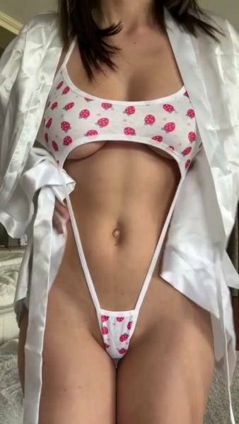 Christina Khalil Robe Strip Sling Bikini  Video  - Usa on fanspics.com