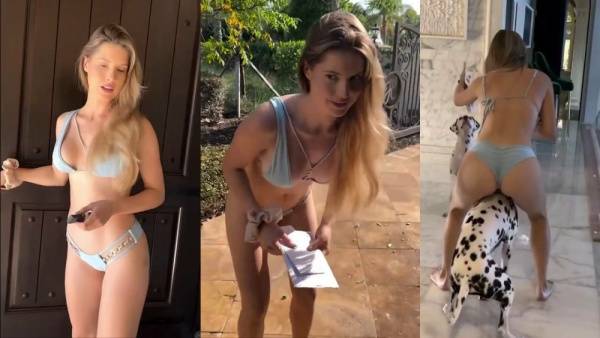 Amanda Cerny Sexy Thong Bikini Video Leaked on fanspics.com