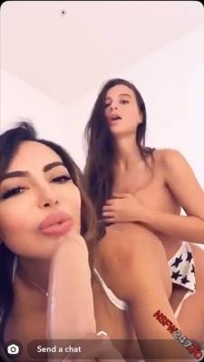 Lana Rhoades dildo show with friend snapchat premium xxx porn videos on fanspics.com