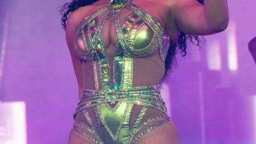 Megan Thee Stallion Displays Her Curvy Body as She Performs at the Coachella Music & Arts Festival on fanspics.com