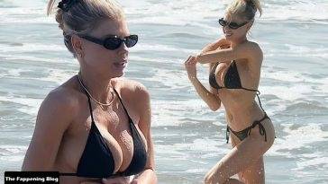 Charlotte McKinney & Nathan Kostechko Hit The Beach in Santa Monica on fanspics.com