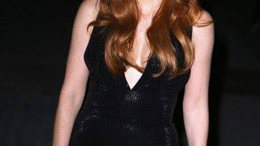 Jessica Chastain Looks Hot at the Ralph Lauren Fall 2022 Fashion Show in NYC on fanspics.com