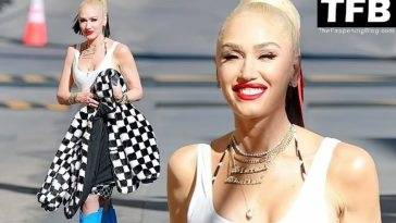 Gwen Stefani Arrives For an Appearance on Jimmy Kimmel Live! on fanspics.com