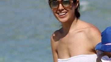 Sharon Fonseca & Gianluca Vacchi Enjoy a Day on the Beach in Miami on fanspics.com