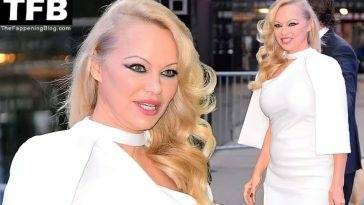 Pamela Anderson Heads to Good Morning America (107 Photos + Video) on fanspics.com