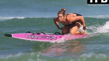 Candice Warner is Pictured Running Drills on Bondi Beach on fanspics.com