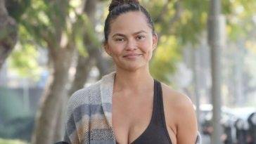 Busty Chrissy Teigen is Seen in Beverly Hills on fanspics.com