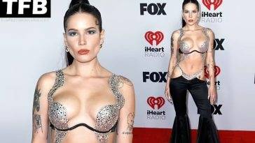 Halsey Flaunts Her Sexy Tits at the iHeartRadio Music Awards on fanspics.com