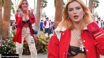 Bella Thorne is Seen at Coachella 19s Neon Festival on fanspics.com