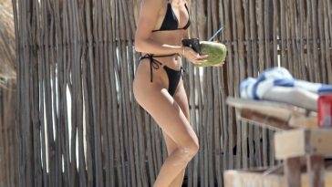 Bethan Sowerby is Pictured in a Black Bikini in Tulum on fanspics.com