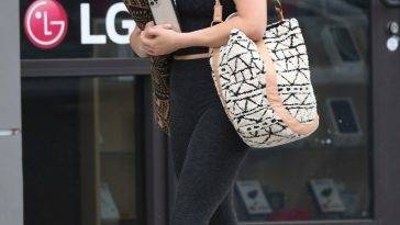 Lucy Hale Takes a Hot Yoga Class in LA on fanspics.com