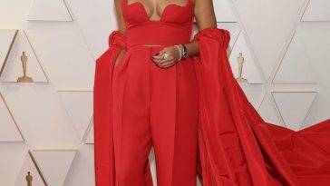 Ariana DeBose Looks Hot in Red at the 94th Annual Academy Awards on fanspics.com