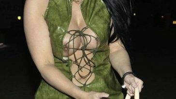 Sarah Longbottom Flashes Her Nude Boobs in Manchester on fanspics.com