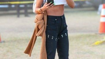 Chantel Jeffries Shows Off Her Pokies & Sexy Waist While Hanging Out at Weekend 2 Day 3 of Coachella on fanspics.com