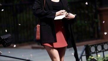 Shailene Woodley Flaunts Her Sexy Legs at the 18Three Women 19 TV Show Filming in New York - New York on fanspics.com
