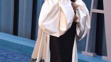 Rita Ora Flaunts Nice Cleavage at the 2022 Vanity Fair Oscar Party on fanspics.com