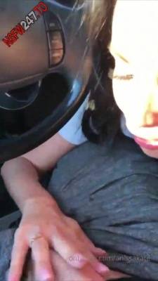 Anissa Kate risky pov blowjob in the car onlyfans porn videos on fanspics.com