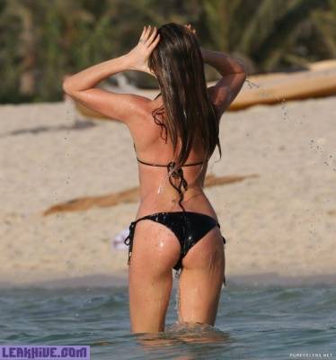 Leaked Abigail Clancy Wearing Sexy Bikini On A Beach on fanspics.com