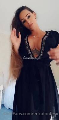 Ericafontesx sexy striptease and play with transparent dress xxx onlyfans porn videos on fanspics.com