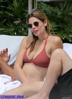 Leaked Ashley Greene Relaxing In A Bikini in Miami Beach on fanspics.com