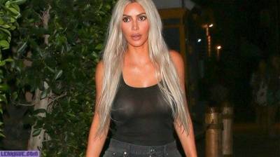 Kim Kardashian showing off her tits in Santa Monica on fanspics.com