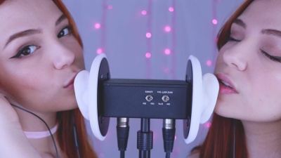 Maimy ASMR Patreon - Twins - Ear Noms, Kissing, Inaudible Whispers on fanspics.com