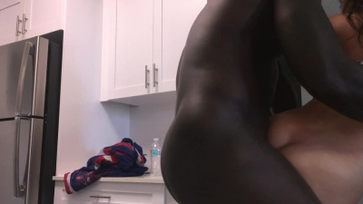Louiesmalls quickie in the kitchen BBC doggystyle interracial XXX porn videos on fanspics.com