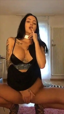 Celine Centino sexy black skirt striptease snapchat premium xxx porn videos on fanspics.com
