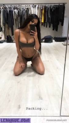 Leaked Kim Kardashian Sexy Lingerie Selfie Video on fanspics.com