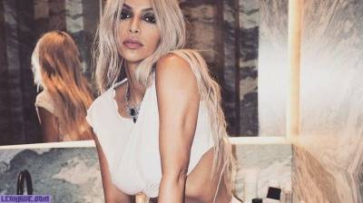 Kim Kardashian sexy transparent tits on fanspics.com