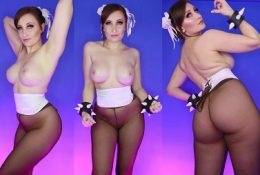 Holly Wolf Chun Li Cosplay Topless Video  on fanspics.com