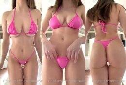 Christina Khalil Pink Bikini Tease Video  on fanspics.com