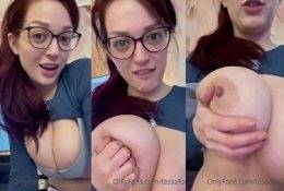 Tessa Fowler Topless Big Tits Strip Video Leaked on fanspics.com
