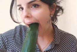 Jessy ASMR Cucumber Sucking Sounds Video  on fanspics.com