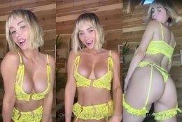 Sara Jean Underwood Sexy Yellow Lingerie Video Leaked on fanspics.com