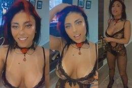 Ana Lopes Lewd Black Lingerie Dance Video on fanspics.com