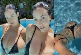 Angela White OnlyFans Teasing You in Pool Video on fanspics.com