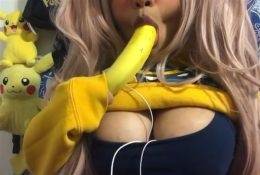 ASMR Pika Patreon Banana Lollipop Video on fanspics.com