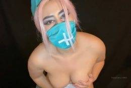 Masked ASMR Naughty Nurse Covid-19 Video on fanspics.com