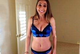 Christina Khalil Sexy Blue Bikini Try On Patreon Video on fanspics.com