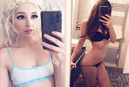 Belle Delphine in Black Thong Sexy Photos And Shower Video on fanspics.com