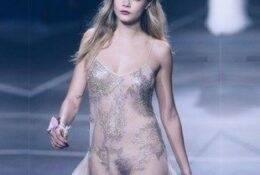 Cara Delevingne Pussy Slip See Through Dress on fanspics.com