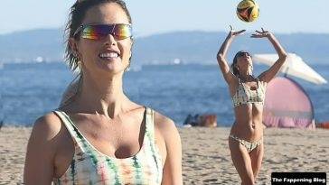 Alessandra Ambrosio Plays Volleyball with Her Boyfriend Richard Lee and Friends on fanspics.com