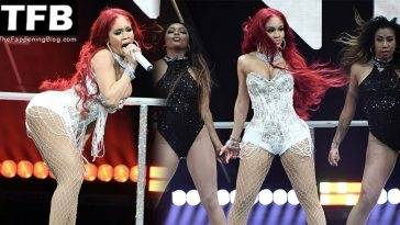 Saweetie Looks Hot on Stage at iHeartRadio Q102 19s Jingle Ball on fanspics.com